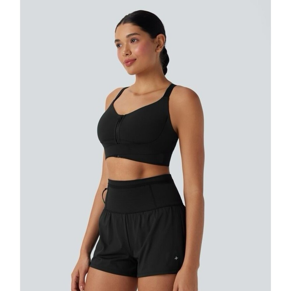 Halara Women's XS Black SpeedWave Quick Drying Medium Support Bra NWT